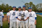 Baseball vs Babson  Wheaton College Baseball players celebrate their victory over Babson to win the NEWMAC Championship for the third year in a row. - (Photo by Keith Nordstrom) : Wheaton, baseball, NEWMAC